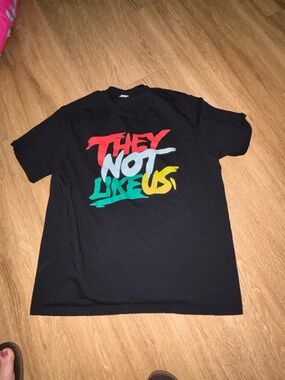 They Not Like Us Shirt 2XL Streetwear Graphic Tee Rasta Colors Oversized
